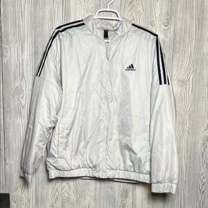 Adidas Men's Windbreaker with Black Stripes Size Large